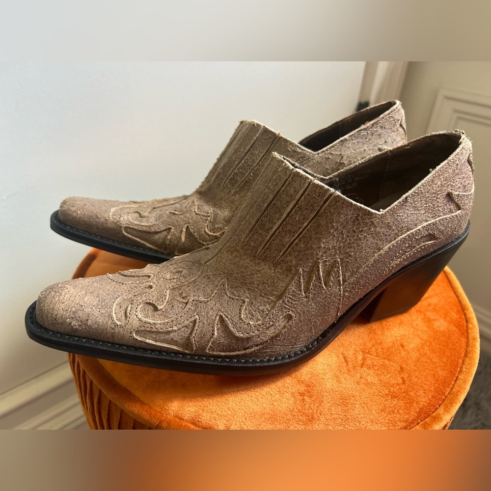 MIA Cowboy Western Booties with Embroidered Detailing brand new! MIA